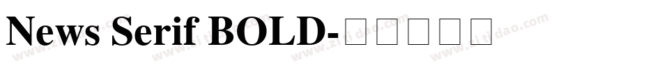 News Serif BOLD字体转换